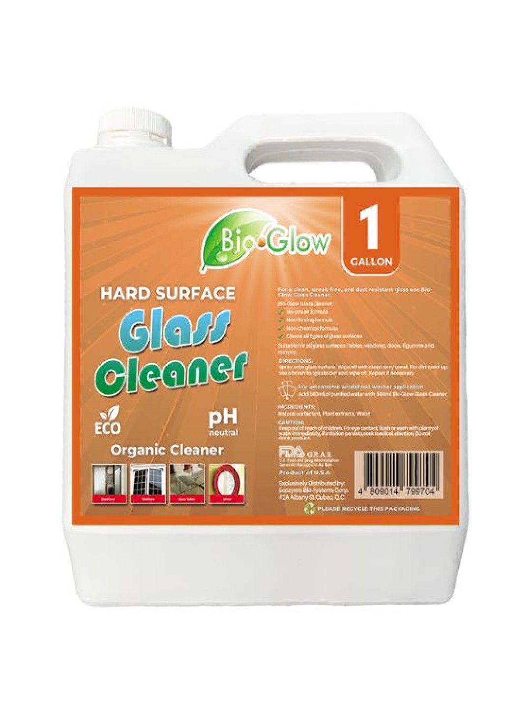 Bio Glow Glass Cleaner Gallon Edamama